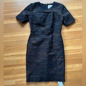 Vintage Jason Wu Fall 2012 silk wool gold and black structured mini dress 4